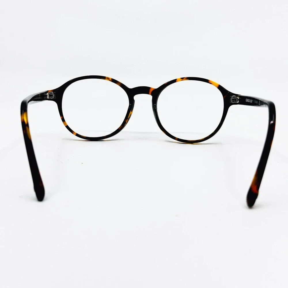 Giorgio Armani Eyeglass Frames Mens Tortoise Round Italy 48-22-145